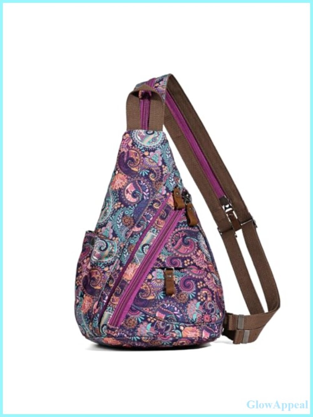 Canvas Sling Bag Small Crossbody Backpack Shoulder Daypack Unisex